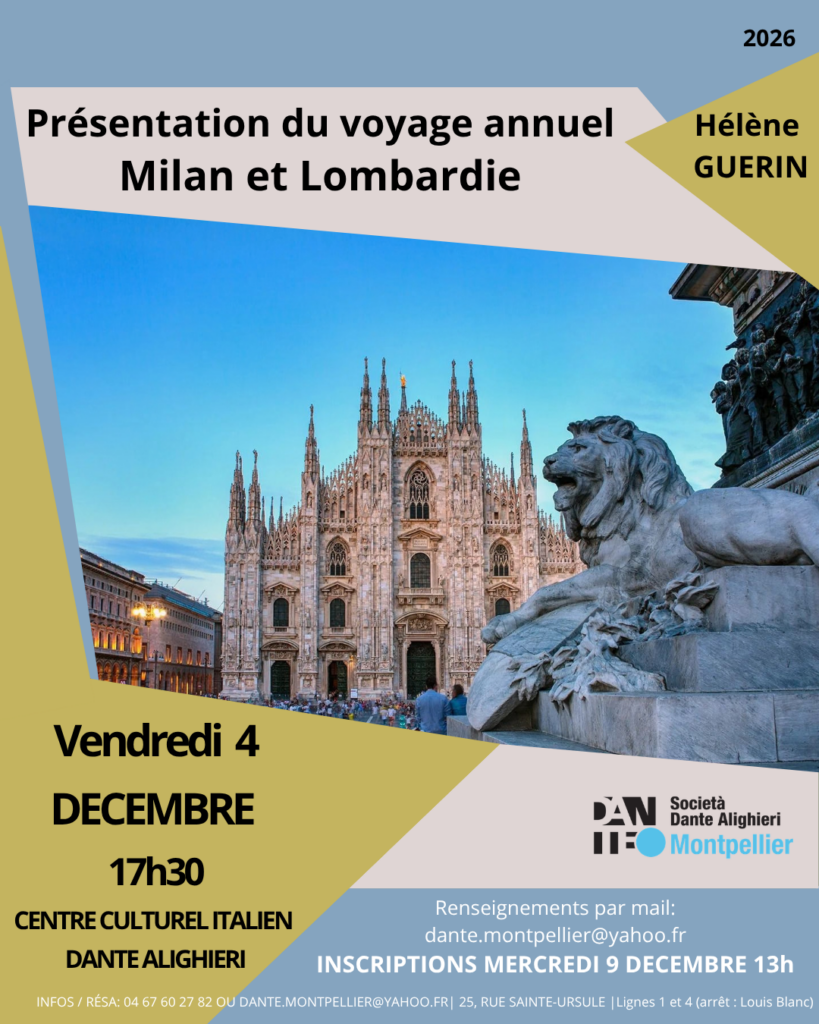 Présentation du voyage annuel Milan et Lombardie